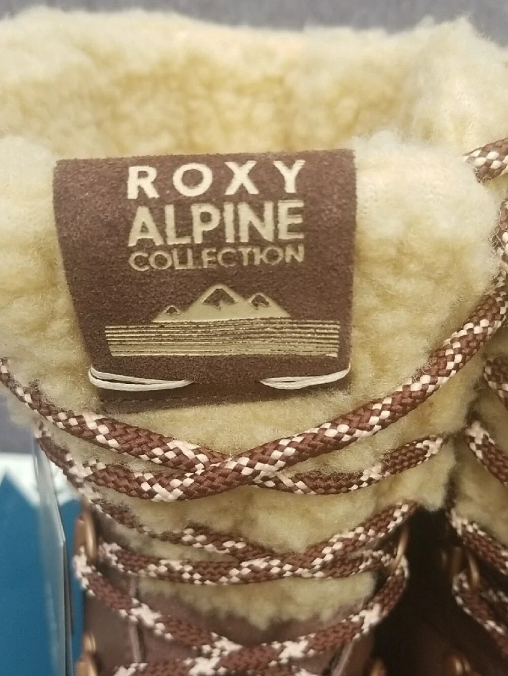 Roxy Brandi II Brown Faux-Shearling Lace-Up Winter Boots 10